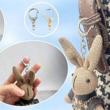 30/50/100pcs Keychain Making Kit, Includes Keychains And Connecting Rings, Suitable For DIY Bags, Phones, Pets, Keychain Crafts (Includes Small C-Shaped Clasps And Closed Rings) - Multicolor - View 3