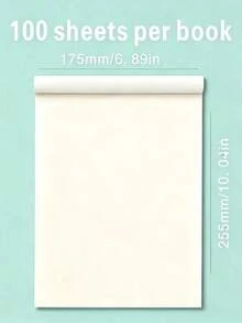 1 buah 50/100 Lembar Kertas Coretan Pelindung Mata Warna Beige, Kertas Perhitungan Matematika, Buku Catatan Latihan Siswa, Kertas Kosong, Kertas Draf, Kertas Gambar Garis, Mudah Disobek, Tahan Lama, Tulisan Halus, Cocok untuk Berbagai Jenis Pena - Rectangle - View 12