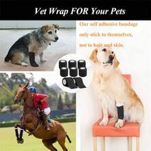 4 Rolls Self-Adhesive Bandage Finger Protection Elastic Bandage Self-Adhesive Veterinary Wrap, Suitable For First Aid, Sports, Animals (3 Colors) - Multicolor - View 4