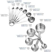 5/7/12pcs Stainless Steel Measuring Cups And Spoons Set, Baking Measuring Cups, Kitchen Gadgets, Cooking And Baking Kitchen Tools, Suitable For Most Spice Jars (Silver) - Silver - View 11
