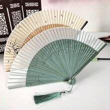 1pc Elegant Folding Chinese Style Vintage Hanfu Little Girl Dance & Runway Fan, Folding Fan, Wholesale Ancient Style Fan, Cheongsam Fan - Multicolor - View 2