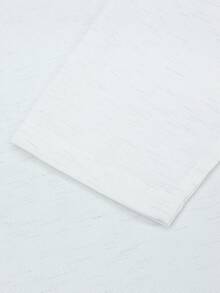Men's Casual Versatile Linen White Apricot T-Shirt - White - View 8