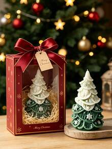 3-Piece 3D Christmas Tree Silicone Candle Molds, Embossed Snowflake Star Layered Pine Needle Design, Snow-Capped Tree Top, Soft Flexible Silicone Material, Easy Release, Suitable For Soy Wax, Aromatic Plaster, Handmade Soap DIY - Christmas Tree Mold - View 2