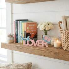 Book Lover Desktop Decor, Aesthetic Bookshelf Sign, Unique Bookworm Gift For Readers, Suitable For Teachers And Librarians, Plastic 3D Office Or Home Decor Desktop Accessory - Multicolor - View 5