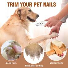1pc LED Dog Nail Clippers With Light, Handheld Pet Claw Trimmer Puppies, Small & Medium Dogs, Easy Paw Nail Grooming Home Use - Green - View 9