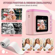 Mini Portable Instant Camera High Definition Photography, Includes 3 Rolls Of Printing Paper, USB Charger, Supports Digital Camera, Video Recording, Delayed Printing, Perfect Choice For Birthday Gift - View 2