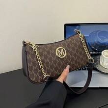 2026 New Niche Underarm Bag, Personalized Shoulder Bag With Letter Print Crescent Design - Shoulder Bag - View 4