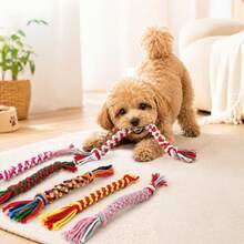 1pc Cute Candy Shaped Dog Rope Knot Toy, Interactive Training Tug Rope Chew Toy, Pet Supplies Dog Toy/Dog Stuff/Puppy Keep Game/Puppy Essential - Multicolor - View 4