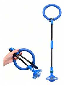 LED Light-Up Ankle Hopper Ball, Foldable Toy - Blue - View 2