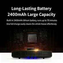 Aspiradora Robot Inteligente 2400mAh Máquina de Limpieza del Hogar Aspiradora Fregona Todo en Uno - Blanco - Ver 7