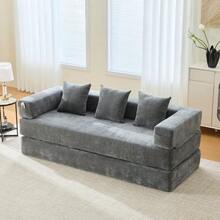 Modular Chenille Block Sofa – Super Soft, Freely Combinable With Side Pockets For Storage And Non-Slip Bottom - Dark Gray - View 2