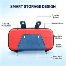 1pc Hard Shell Storage Bag For Nintendo Switch 2, Shockproof And Pressure-Resistant Protective Storage Bag, Built-In Foldable Stand, Large Capacity For Console, Protective Case, Charger And Accessories, Mesh Pocket Design, Portable Travel Game Console Protective Case - View 7