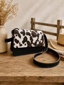 Lore Improta Women's Small Crossbody Bag Basic Casual Minimalist Fast Shipping - 黑與白 - 查看 2