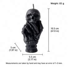1pc Creative Gothic Skull Hand Series Aromatherapy Candle, Handmade Skull Hand With Rose, Bone Hand Holding Rose Soy Wax Candle For Tabletop Decor, Candle Gift, Altar Decoration, Halloween Candle, Unique Gift For Gothic Collectors, Indoor Home Decor, Late Autumn Holiday Gift, Fashion Scented Decorative Candle - Gothic Skull Hand Series Scented Candle - View 7
