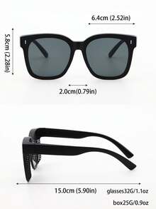 1PC Magnetic Clip-On Lens, Universal Flat Lens Frame Compatible, Fashionable Glasses, Convenient For Daily Outdoor Sun Protection And Driving - Multicolor - View 6