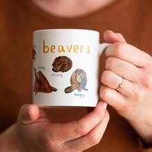 1pc Beaver Ceramic Pun Mug - Beaver Encyclopedia Coffee Cup, Reusable, Best Gift Choice - Multicolor - View 5