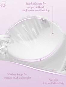 mimilemon Women's White Lace Strapless Wire-Free Bra - Drawstring Push-Up Design, Breathable & Comfortable, Perfect For Vacation Wear - White - View 7