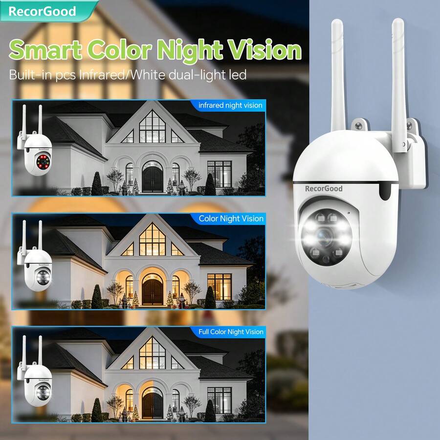 WiFi Security Camera, Supports AI Human Tracking, Color Night Vision And Two-Way Audio, Suitable For Home Security - Perfect Gift For Valentine's Day/Christmas/New Year