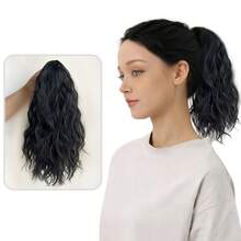 Claw Clip On Ponytail For Women Curly Wave Ponytail Hair Extension For Synthetic Short Curly Hair Pieces - Multicolor - View 15