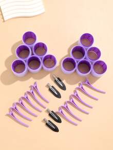 28pcs/Set Large Size Hair Rollers With Clips, Self-Gripping Curler Suitable For Long/Medium/Short Hair And Bangs, DIY Hair Curling Tool - Multicolor - View 6