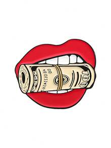Gothic Money Brooch Skull Dollar Enamel Pin Streetwear Cash Badge For Bag Jacket Accessories - Multicolor - View 15