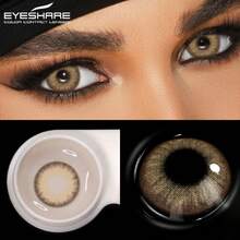 Eyeshare 1對彩色隱形眼鏡 棕色 派對日常妝容用 年拋 - 棕色 - 查看 4