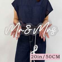 客製化霓虹燈牌 可調光 LED 婚禮霓虹燈 5in-30in 房間牆面裝飾 個性化霓虹姓名燈牌 情人節聖誕禮物 生日派對禮物 LED 小夜燈 臥室居家裝飾 - wedding neon sign 2 - 查看 22