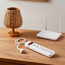 Simple Electric Plug For Home And Office - White - View 3