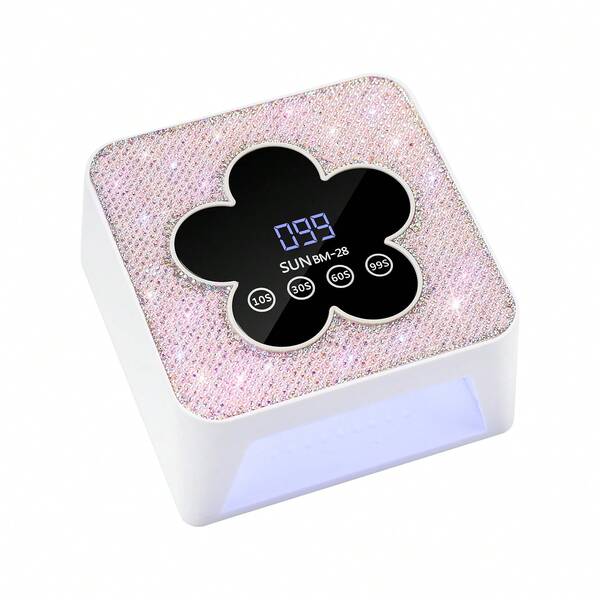 Lámpara de Esmalte de Uñas, Portátil con Enchufe USB, Modo de Temporizador de 4 Niveles, Pantalla Táctil LCD, Decoración Brillante, Para Manicura