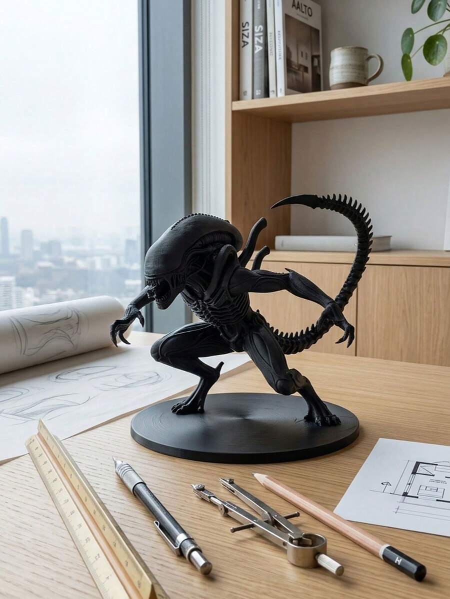 外星靈感科幻雕像「從深空深淵歸來」極致 3D 主線設計,收藏級藝術雕塑,外星生物桌面擺飾,書房書架展示飾品,科幻迷必收創意禮物 - 異形雕像 - 查看 1