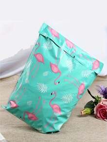 8pcs Self-Sealing Flamingo Polyester Mailing Bags, Tear-Resistant Clothing Shipping Bags - PE Material, Office Supplies Direct Mail Bags, Plastic Mailing Bags, Shipping Bags, Parcel Bags - Multicolor - View 1