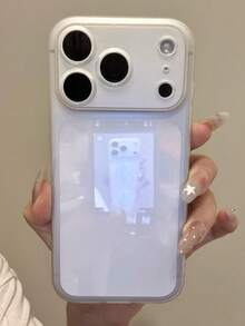 Minimalist Solid Color Matte Translucent Phone Case Compatible With IPhone 17ProMax 17Pro 17 16ProMax 16Pro 16 14 13 12 11 Pro Max Camera Protection Back Cover - White - View 2