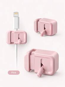 3pcs/6pcs Cable Organizer Clips, Desktop Cable Holder, Charging Cable Management, Phone Charging Cable Organizer, Mouse Keyboard Cable Holder, Office Desk Storage Accessories, Small Portable Computer Desk Organizer - Multicolor - View 7