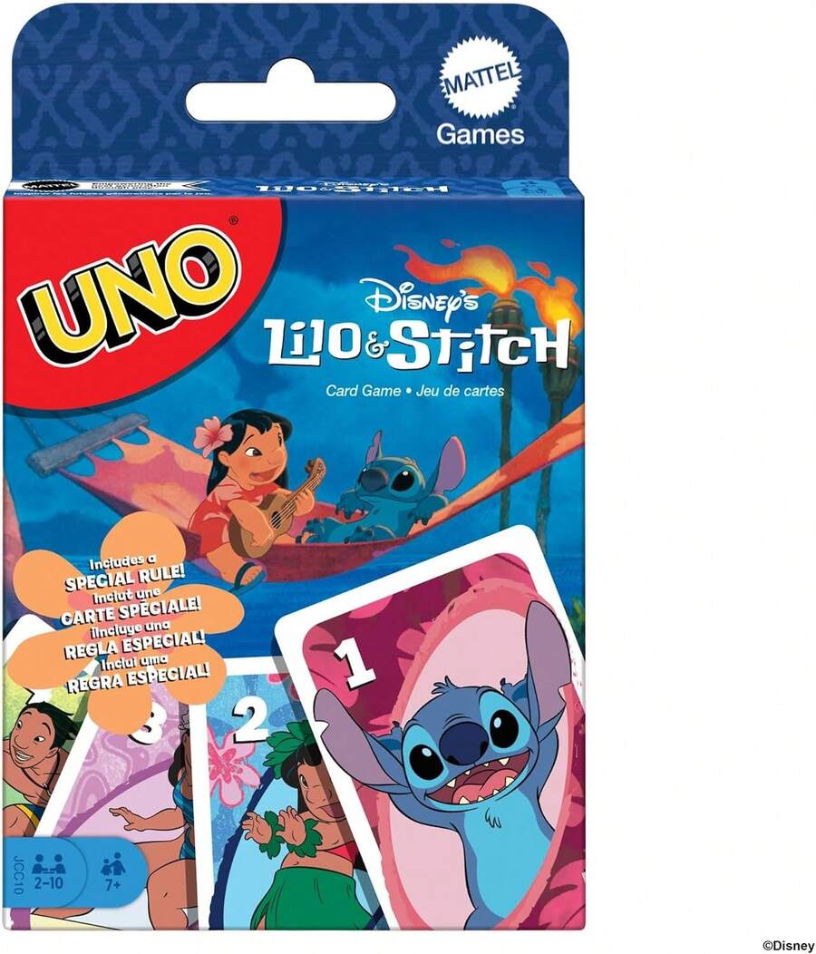 Mattel Games UNO Lilo And Stitch Card Game, Ages 7+, Players 2-10 - Color default - View 1