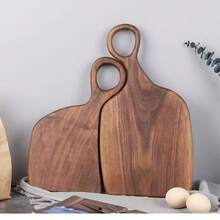 2D Flat Print Simulation 2-Piece Compact Wooden Set, Suitable For Couples, Small Fruit & Bread Board, Kitchen Decor & Anniversary Gift - Multicolor - View 5