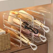 1pc Curling Iron Storage Rack, Hair Dryer Storage Box, Curling Wand Organizer, Item Storage Shelf, Straightening Brush Organizer, Flat Iron Holder, Stackable Design, Countertop Style, Transparent Acrylic, Suitable For Bathroom, Countertop, Vanity, Washbasin, Toilet, Entryway, Practical Shelf - A - View 2