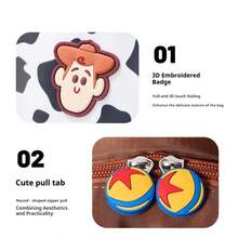 Disney Cartoon Toy Story Lightweight Back-To-School Backpack, Large Capacity, Burden-Reducing, Woody/Nick, 34*23*13cm - Single Piece - View 7