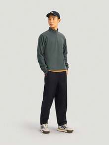 Adidas Men's TH WAFFLE HZ Knit Sweatshirt No Hood KR2554 - Green - View 6