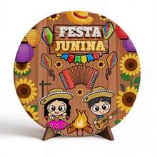 Round Panel Covers Table Panel 50x50 Festa Junina - MS-279 - 查看 2