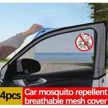 1 SET Car Sunshade, Essential Sun Protection Window Film, Mosquito Net, Heat Insulation & UV Protection Car Window Film, Car Summer Mosquito Net, Ventilation & Pollen Protection, Car Window Breathable Mesh, Side Window Sunshade, Anti-Insect & UV Protection, Suitable For Most Vehicles (Mainly For Mosquito Protection, Sunshade Effect Is Average), Suitable For Sedans And SUVs. Car Sunshade, Car Accessories, Holiday And Birthday Gift. - A - View 3