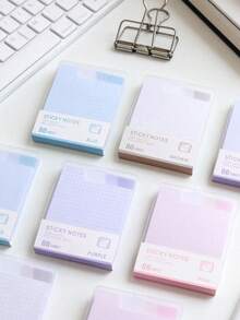 1pc Back To School 80-Sheet Colorful Index Sticky Notes, Student-Specific Tearable Durable Writing Memo Pad. Meeting Notes, Message Pad, Convenient Planner Notebook, Student Draft Memo Writing Sticky Notes - Multicolor - View 4