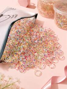 1000pcs Girls Colorful Non-Damaging Small Disposable Rubber Bands Suitable For Daily Matching - Multicolor - View 2