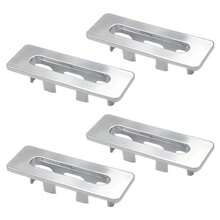 4 Pack Plastic Sink Overflow Covers, Bathroom Basin Rectangle Trim Overflow Ring, Sink Drain Insert In Hole Caps Replacement For Kitchen Basin - Silvery - View 7
