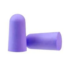Soft Round Slow-Rebound Foam Earplugs, Effective Noise-Canceling Earplugs, Can Block Snoring Noise, Suitable For Sleep, Study, Travel And Daily Hearing Protection - Purple - View 3