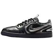 Nike Air Jordan 1 Low Method Of Make Women's Shoes Black/Metallic Silver HQ2186-001 | Low-Top Versatility, Everyday Wearable - 銀黑色 - 查看 1