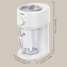 Yabano Shaved Ice Machine, Electric Ice Shaver And Snow Cone Machine With Large Capacity Storage, Portable Ice Crusher Ice Thickness Can Be Adjusted - 白色 - 查看 7