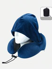 2/1pc Adjustable U-Shaped Travel Neck Pillow With Hood - Ergonomic Design, Soft Polyester Fabric, Washable, Multiple Colors Available, Suitable For Car, Airplane, Office And Outdoor Use - Comfortable Fit, Perfect For Travel And Relaxation - Multicolor - View 16
