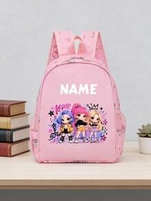 1pc Back To School Personalized Customized Backpack, Casual Cute K-Pop Music Idol Theme Print, Zipper Closure Nylon Material, Adjustable Shoulder Straps, Hand-Carry, Suitable For School, Commute, Shopping, Daily Use. Birthday Gift. - Multicolor - View 16