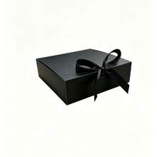 10pcs Black Gift Boxes With Lids, Groomsman Proposal Boxes, Luxury Black Gift Boxes With Ribbons For Wedding, Birthday, Party, Christmas, Bridesmaid, Graduation, Valentine's Day Gift Boxes - B-Black - View 7