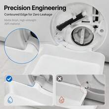 صينية تصريف لآلات الغسيل ذات التحميل الأمامي، متوافقة مع الطرازات | تصميم منخفض لالتقاط انسكابات المياه عند تنظيف مرشح التصريف؛ تتضمن أداة بمقبض لتسهيل التشغيل. - A - مشاهدة 9